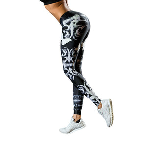 Black and White Stretched Yoga Pants